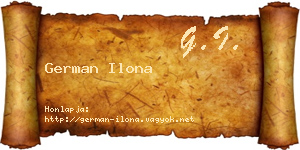 German Ilona névjegykártya