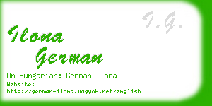 ilona german business card